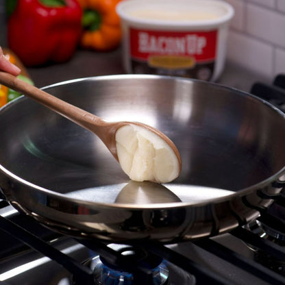 Bacon Up Bacon Grease 14 oz Tub, Fry, Cook, Bake, Griddle & Cast Iron Seasoning, Rendered Animal Fat