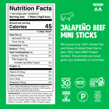 Chomps Mini Jalapeno Beef Chomplings Sticks .5oz 6 Count