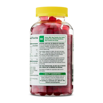 Spring Valley Vitamin B12 Supplement Vegetarian Gummies for Metabolism Support, Raspberry Flavor, 500 mcg, 200 Count