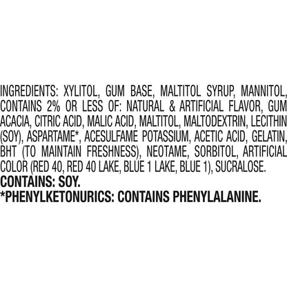 ICE BREAKERS Ice Cubes Frozen Berry Blast Sugar Free Chewing Gum Bottle, 3.24 oz (40 Pieces)