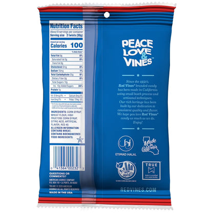 Red Vines Jumbo Twists, Original Red Candy, 8oz Bag