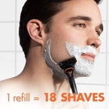 Gillette Fusion5 Manual Razor Blade Men, 1 Handle and 5 Blade Refills, Black