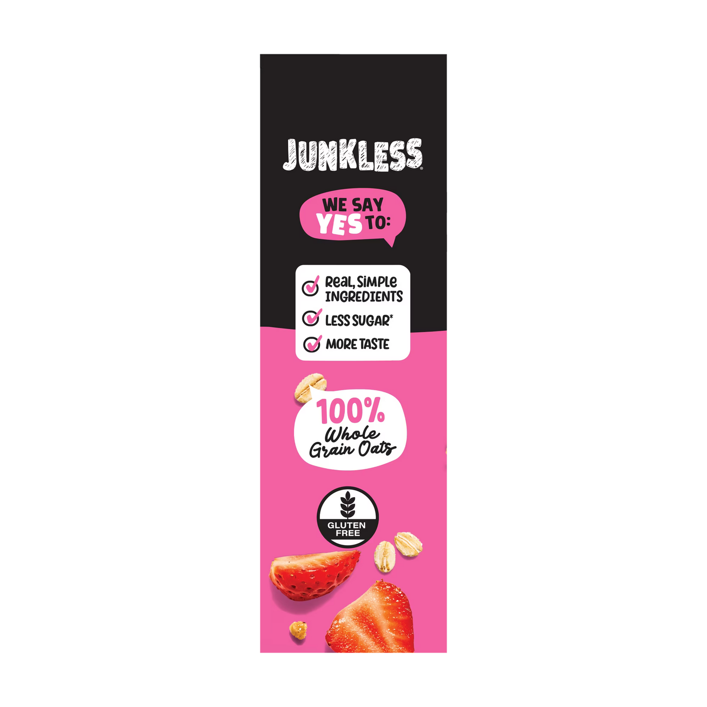 Junkless Chewy Strawberry Granola Snack Bars, 1.1 oz, 8 Count