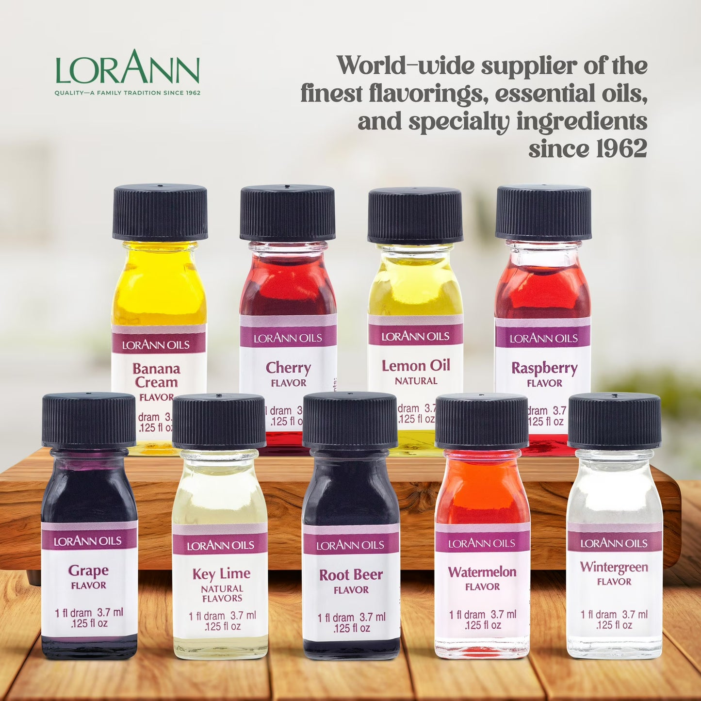 LorAnn Butter Rum Super Strength Flavor - Twin Pack of 1 Dram Bottles (.125 fl oz) - Candy, Confections & Baking