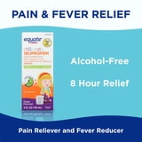 (4 pack) Equate Children's Pain Reliever/Fever Reducer Ibuprofen Oral Suspension, Grape Flavor, 100 mg, 4 fl oz