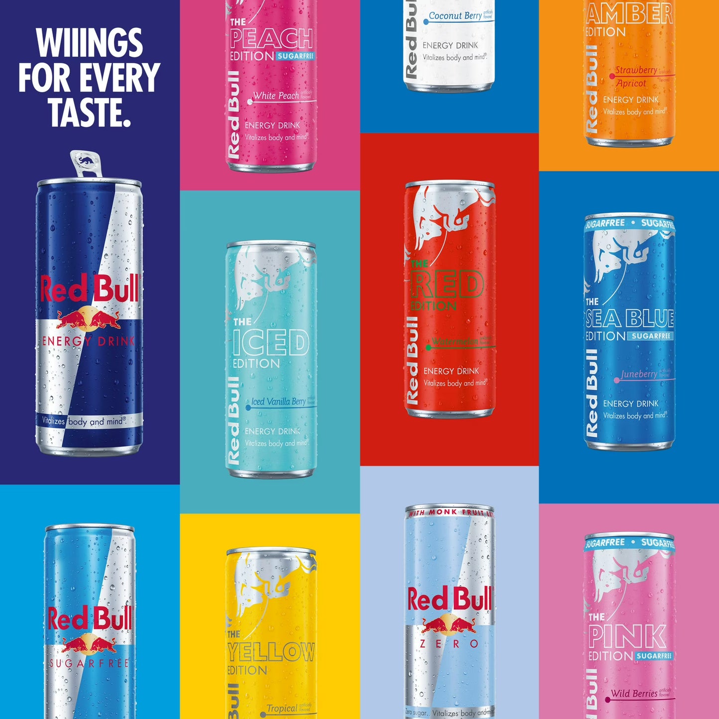 Red Bull Sea Blue Edition Sugarfree Energy Drink, Juneberry, 12 fl. oz., 6 x 4 Cans