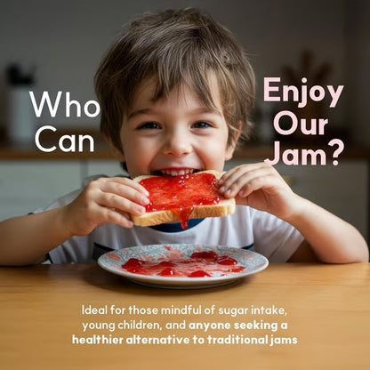 My Normal Low Calorie Strawberry Jam - Diabetic-Friendly, Strawberry 50% Fruit Jelly with Allulose, Keto & Zero Sugar Jam - Only 4 Ingredients, No Artificial Additives (320g, 11.28 oz)