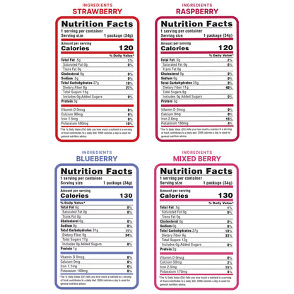 Nature’s Turn Freeze-Dried Very Berry Crisps Variety Pack, No Added Sugar, Healthy Natural Fruit Crisp Snack for School Lunches, 4 Pack (1.2oz Each)