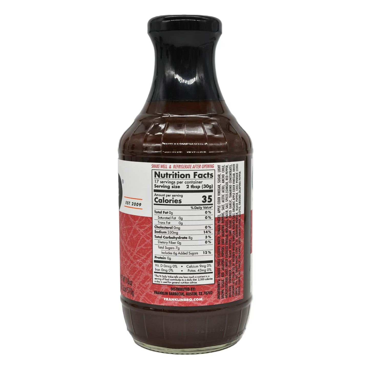 Franklin Barbecue Spicy BBQ Sauce, 18 oz