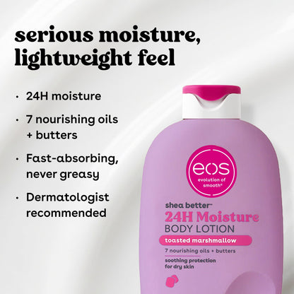 eos Shea Better Toasted Marshmallow Body Lotion for Dry Skin, 16 fl oz