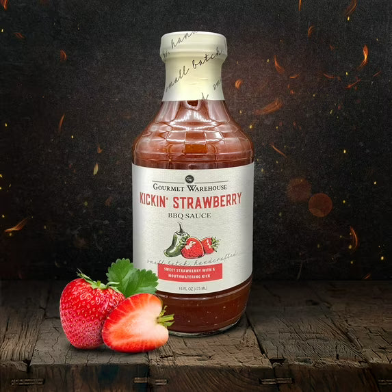 Gourmet Warehouse Kickin' Strawberry BBQ Sauce, 16 Fl ozs, 2 Pack - No MSG, No HFCS
