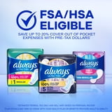 Always Pads, Ultra Thin with Wings, Size 1, Regular, 15 Count