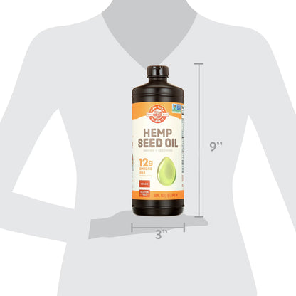 Manitoba Harvest Hemp Seed Oil, 32 fl oz, Cold Pressed, 12g of Omegas 3 & 6 per serving