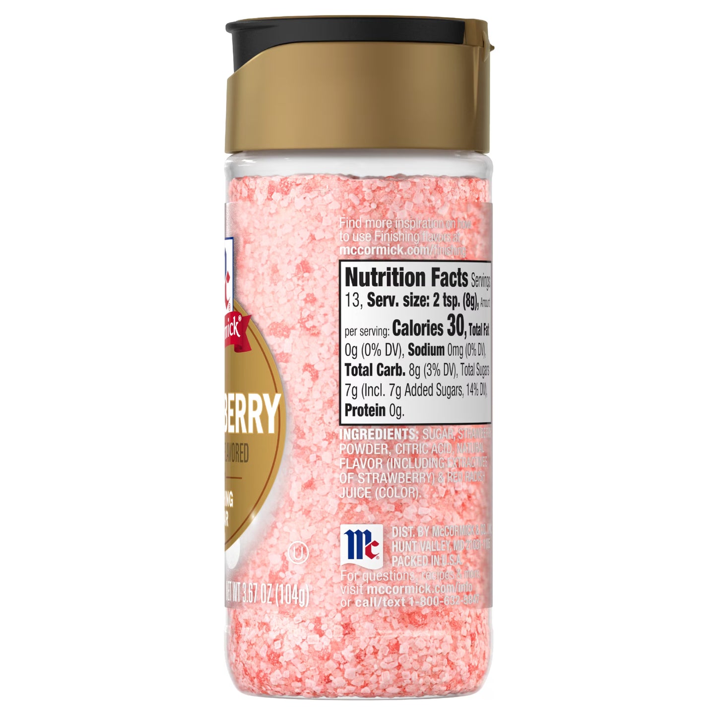 McCormick Strawberry Finishing Sugar, 3.67 oz Bottle