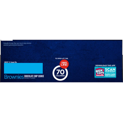 Fiber One 70 Calorie Brownies, Chocolate Chip Cookie, 2g Sugar, Value Pack, 12 Count, 10.6 oz