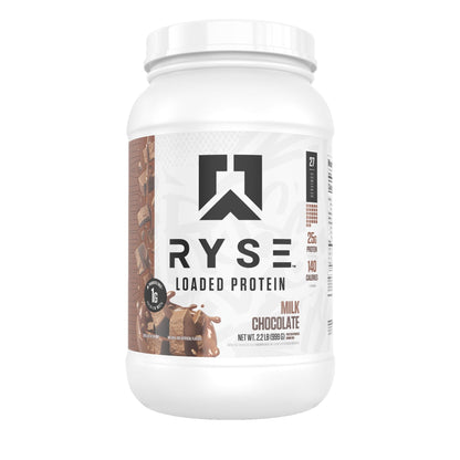 Ryse 25g Loaded Protein Powder, Milk Chocolate, 2.2 lbs.