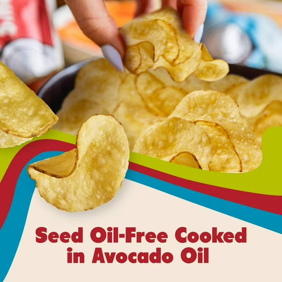 Jackson’s Classic Potato Kettle Chips with Sea Salt, Avocado Oil, Free of Top 9 Allergens, 5 oz