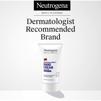 (2 pack) Neutrogena Norwegian Formula Hand Cream, Fragrance-Free Cream for Dry Hands & Body, 2 oz