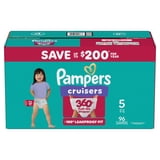 Pampers Cruisers 360 Baby Diapers Size 5, 96 Count (Select for More Options)