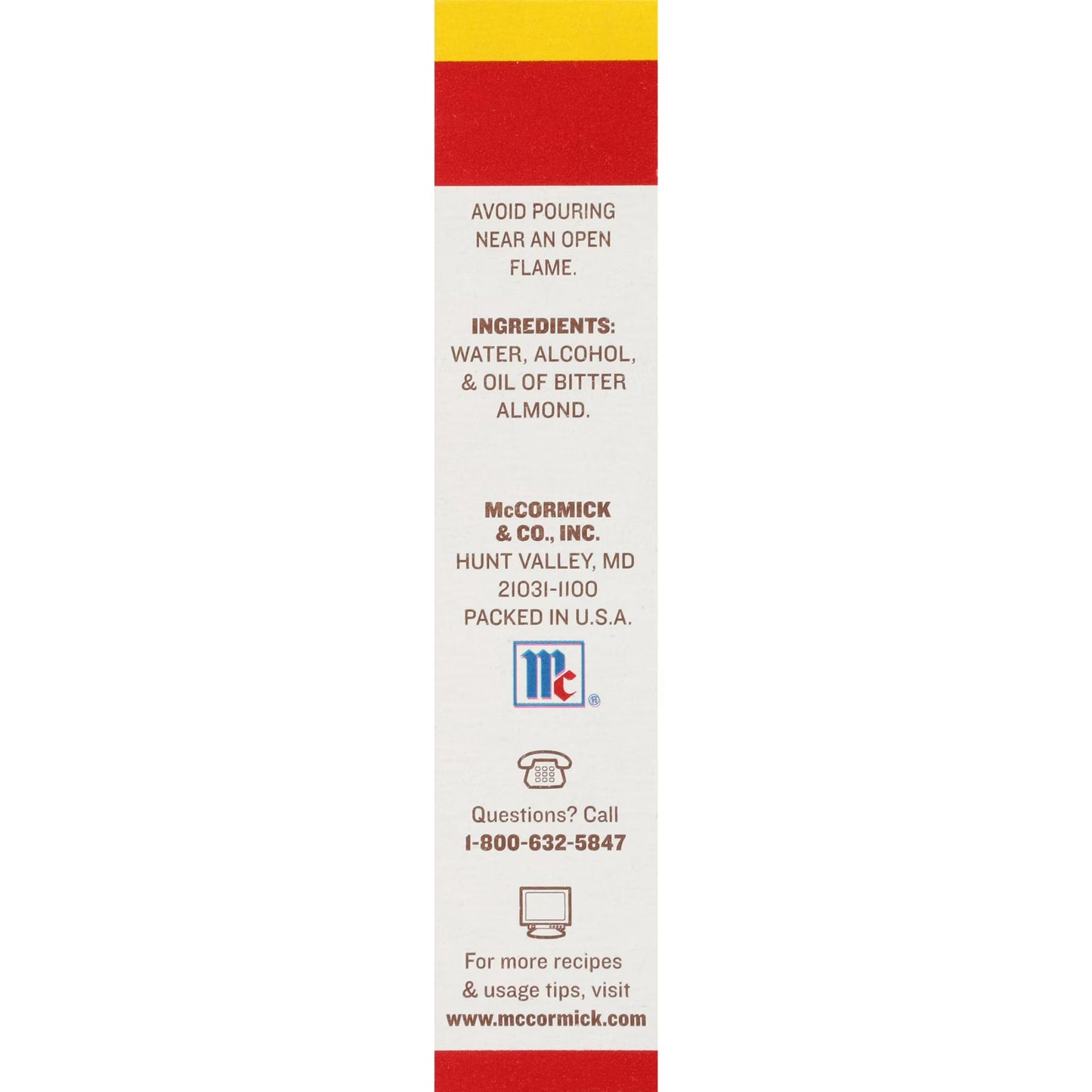 McCormick No Artificial Flavors Pure Almond Extract, 2.0 fl oz Box