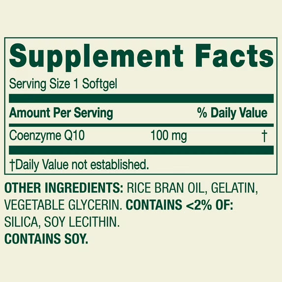Spring Valley Rapid-Release CoQ10 Dietary Supplement, 100 mg, 30 Count