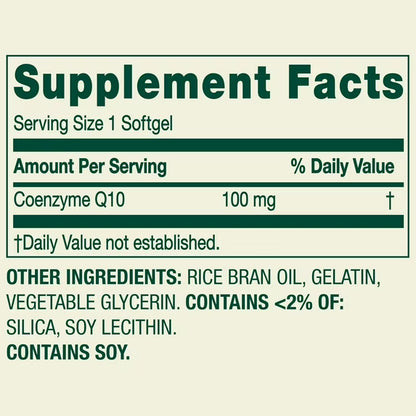 Spring Valley Rapid-Release CoQ10 Dietary Supplement, 100 mg, 30 Count