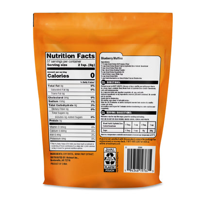 Great Value Monk Fruit & Erythritol Zero Calorie Sweetener, 16 oz
