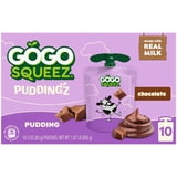 GoGo squeeZ Puddingz On-the-Go Chocolate Pudding Snack Pouches, 3 oz (10 Pack)