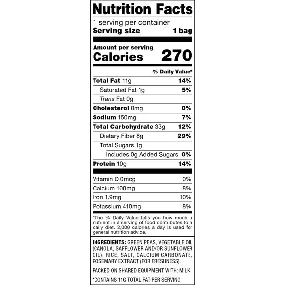 Harvest Snaps Snack Crisps Lightly Salted 1.75oz