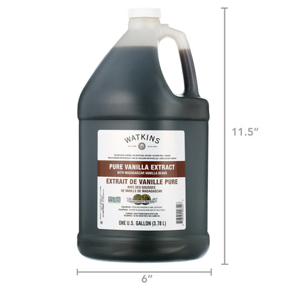 Watkins Pure Vanilla Extract, with Madagascar Vanilla Beans, 1 Gallon (Food Form: Liquids)