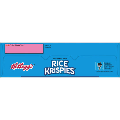 (8 pack) Kellogg's Rice Krispies Original Breakfast Cereal, 8 Vitamins and Minerals, 9 oz