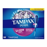 Tampax Pearl Tampons with LeakGuard Braid, Ultra Absorbency, 32 Count