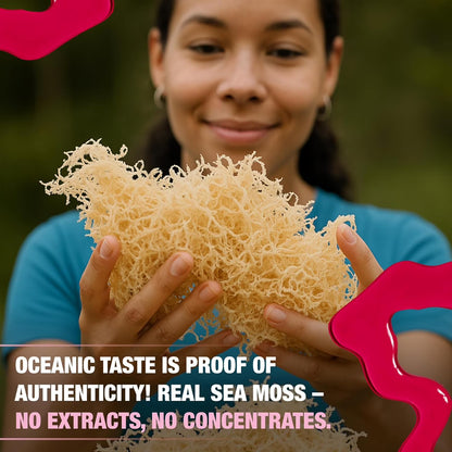 Sea Moss Gel – Strawberry 8oz Raw Wildcrafted Irish Sea Moss, Vegan Superfood, Essential Vitamins & Trace Minerals, Jam, Jelly & Spread Gifts, Made in the USA