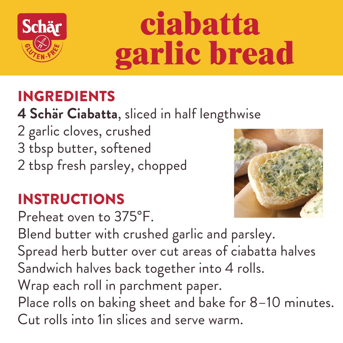 (3 pack) Schar Gluten Free Sourdough Ciabatta Rolls, Artisan Style Bread, Shelf-Stable, 4 Count, 7 oz