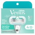 Venus Womens Razor Blade Refills, Deluxe Smooth Sensitive, 4 Count