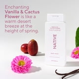 Native Body Wash, Vanilla & Cactus Flower, Sulfate Free, for Women & Men, 18 fl oz