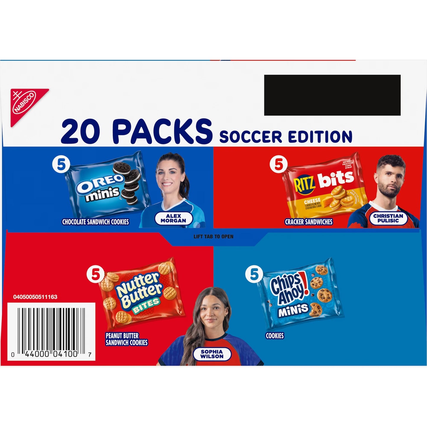 Nabisco Classic Mix Variety Pack, OREO, CHIPS AHOY!, Nutter Butter, RITZ Bits Cheese, 20 Snack Packs