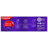 Colgate Optic White Purple Teeth Whitening Toothpaste with Fluoride, Fresh Mint Flavor, 3.8 oz