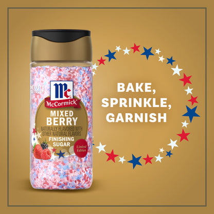 McCormick Mixed Berry Finishing Sugar, 3.15 oz Bottle