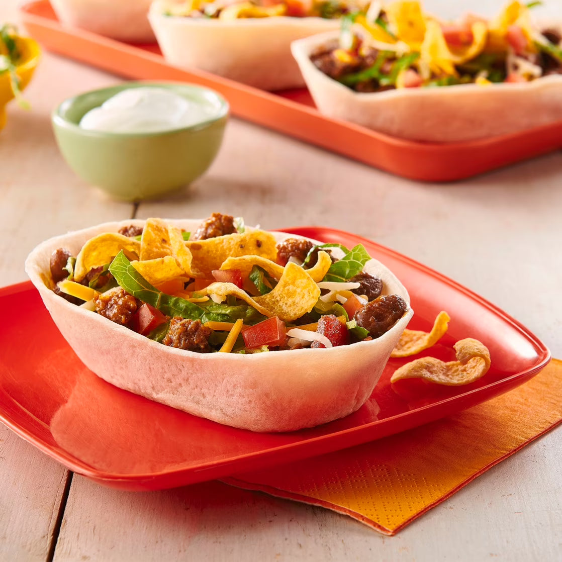 (4 pack) Old El Paso Soft Tortilla Bowls, Flour, 8 Count., 6.7 oz.