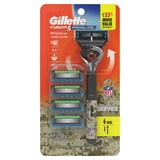 Gillette Fusion5 ProGlide Shaving Razor for Men, Salute to Service Edition, 1 Handle, 6 Blade Refills