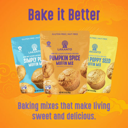 Lakanto Pumpkin Spice Muffin Mix - Sweetened with Monk Fruit and Allulose, Erythritol -8 Oz