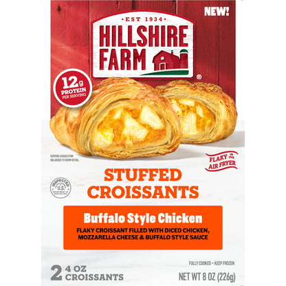 Hillshire Farm Buffalo Style Chicken Stuffed Croissants, 8 oz, 2 Count (Frozen)