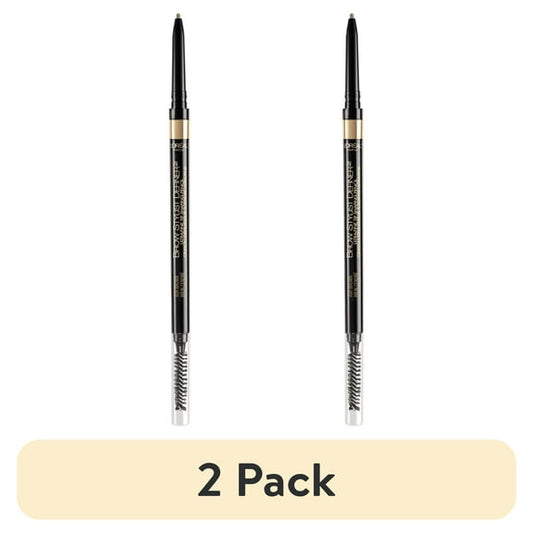 (2 pack) L'Oreal Paris Brow Stylist Definer Waterproof Eyebrow Mechanical Pencil, Dark Blonde