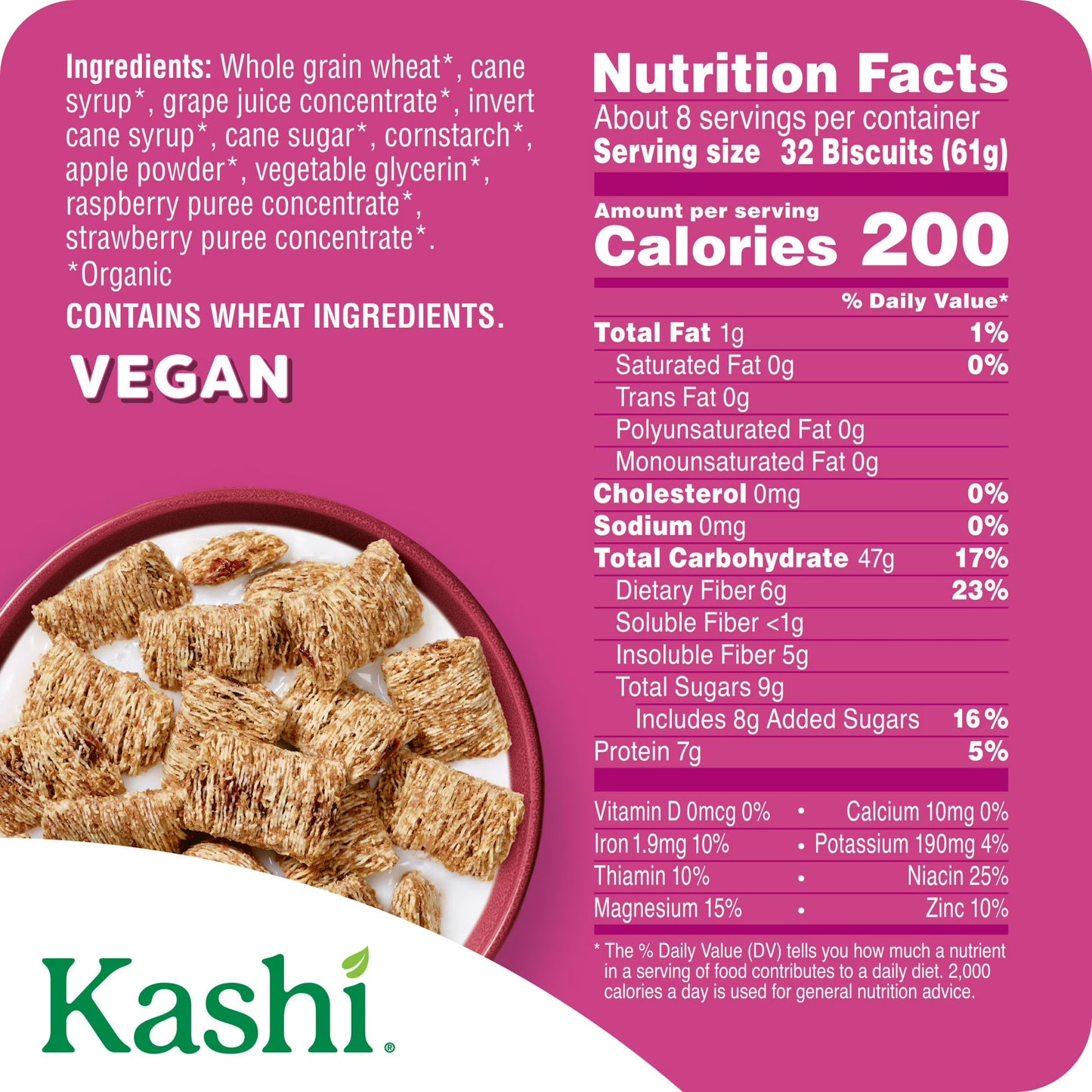 Kashi Berry Fruitful Breakfast Cereal Box, 17.2 oz