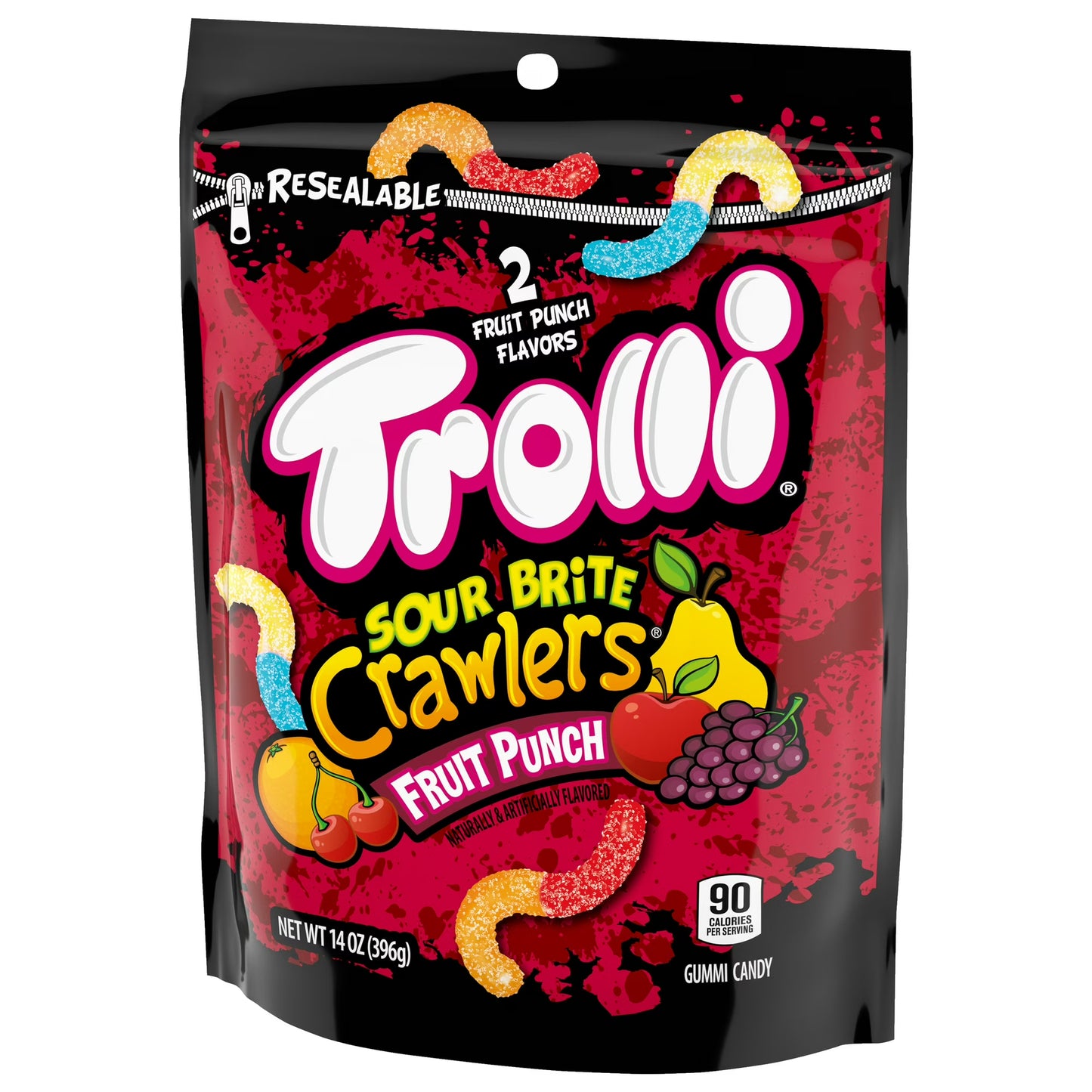 Trolli Fruit Punch Sour Brite Crawlers 14 Ounce Bag