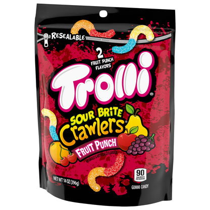 Trolli Fruit Punch Sour Brite Crawlers 14 Ounce Bag