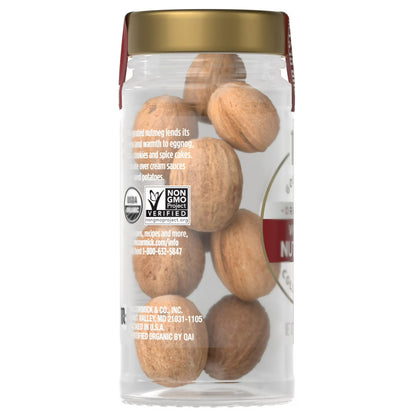 McCormick Gourmet Organic Whole Nutmeg, 1.5 oz Bottle