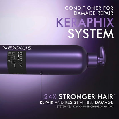 Nexxus Keraphix Conditioner for Damaged Hair Damage Repair Powered By KRT Keratin Resistance Therapy with Liquid Crystal Amino Acids ,16.5 Fl oz