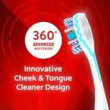 Colgate 360 Advanced Whitening Medium Toothbrushes, Manual Toothbrush Pack, 6 Count